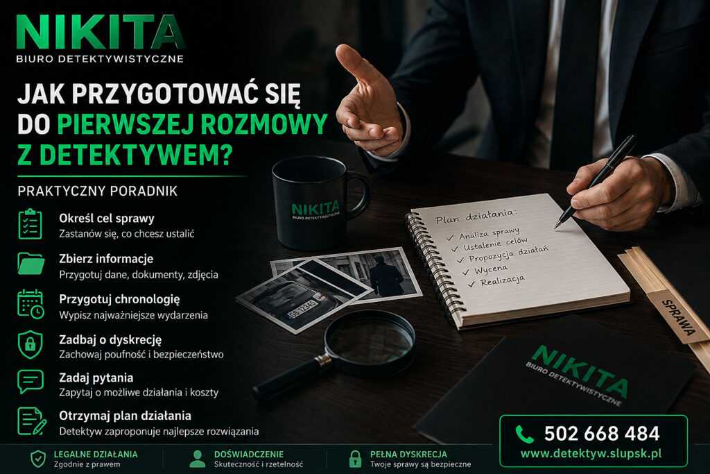 pierwsza rozmowa z detektywem Biuro Detektywistyczne NIKITA